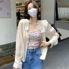 Floral Camisole Top / Light Shirt Jacket
