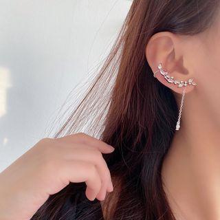 Star Rhinestone Alloy Cuff Earring