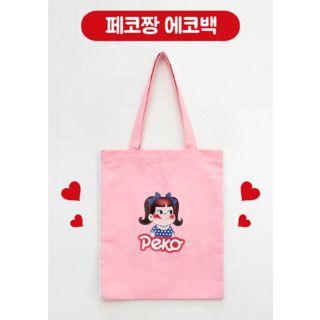 Peko Cinema Milky Peko Zzang Print Canvas Shopper Bag Pink - One Size