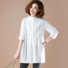 Half Placket Long-sleeve Top