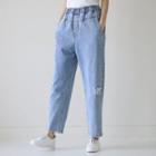 Distressed Baggy-fit Jeans Blue - One Size