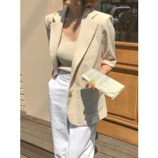 Short-sleeve Tailored Blazer