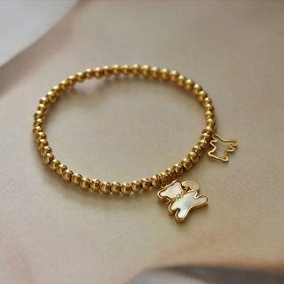 Titanium Steel Bear Bracelet