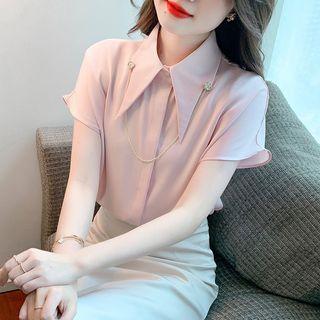 Short-sleeve Chained Blouse