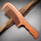 Wooden Hair Comb Orange - One Size