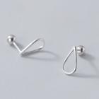 Drop Sterling Silver Earring 1 Pair - Silver - One Size