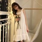 Ruffled Sleeveless A-line Sleep Dress