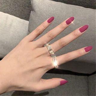 Matte Nail Art False Nail 469 - Rose Pink - One Size