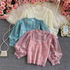 Crochet-lace Cropped Shirt