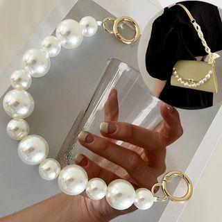 Faux Pearl Bag Strap White - One Size