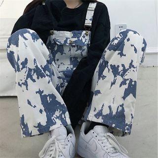 Tie-dyed Wide-leg Jumper Jeans