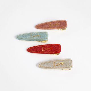 Lettering Acetate Hair Clip