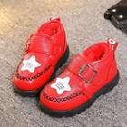Fleece-lined Applique Stitched Shoes