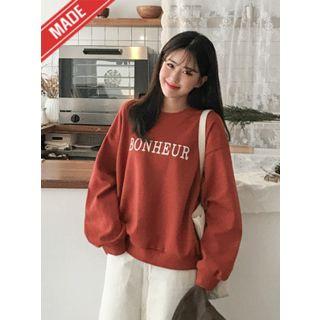 Lettering Round-neck Pullover