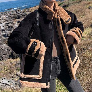 Corduroy Fleece-lined Zip Jacket