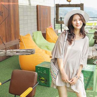 V-neck Oversized Cotton T-shirt