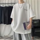 Short-sleeve Waffle Knit T-shirt