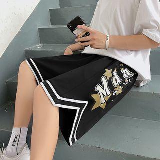 Side Lettering Print Shorts