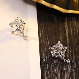 Rhinestone Star Clip-on Earring