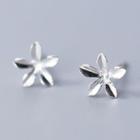 925 Sterling Silver Flower Earring S925 Silver Stud - 1 Pair - Silver - One Size