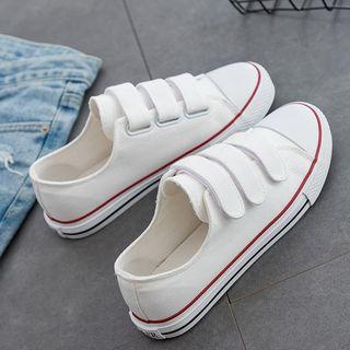 Adhesive-strap Canvas Sneakers