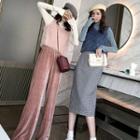 Long-sleeve T-shirt / Vest / Midi Skirt / Pants / Set