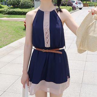Halter Chiffon A-line Dress