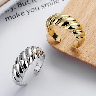Polished Spiral Sterling Silver Open Ring