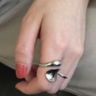 925 Sterling Silver Asymmetric Open Ring E227 - With Box - Ring - One Size