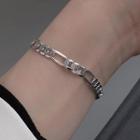 Chain Bracelet Bracelet - Cut-out Chain - Silver - One Size
