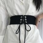 Lace-up Corset Belt Black - One Size