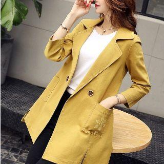Belted Double-button Trench Coat