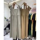 Ruffle-sleeve Wide-leg Jumpsuit