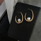 Freshwater Pearl Drop Earring 1 Pair - Gold - One Size