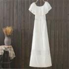 Embroidered Dress White - One Size