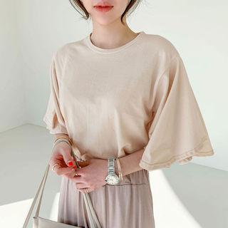 Flutter-sleeve Plain Top