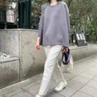 3/4-sleeve Drop-shoulder Blouse
