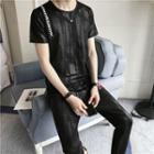 Set: Short-sleeve T-shirt + Crop Sweatpants