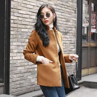 Multi-pocket Wool Blend Tailored Blazer