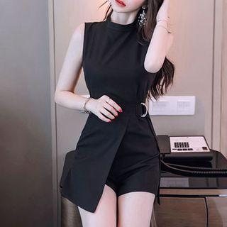 Sleeveless Asymmetrical Playsuit