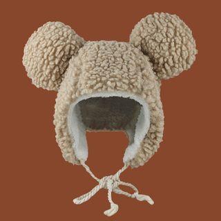 Bear Ear Fleece Earflap Hat