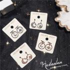 Rhinestone Moon And Star Non-matching Drop Earrings