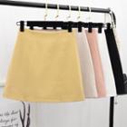 High-waist A-line Split Skirt