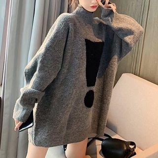 Exclamation Mark Oversize Sweater