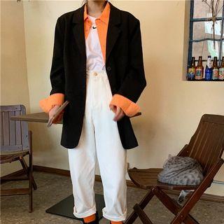 Long-sleeve Shirt / Blazer / Straight Fit Pants