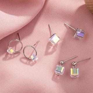 Faux Crystal Mini Hoop Earring