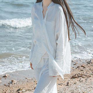 Ruffled Asymmetrical Blouse