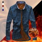 Fleece-lined Check Long-sleeve Shirt