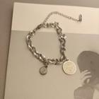Coin Charm Bracelet Silver - One Size