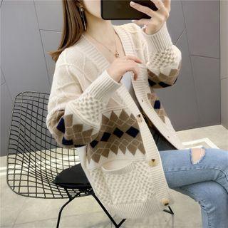 Argyle Cable-cardigan